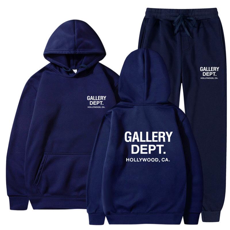 Men s fleece print GALLERY DEPT suit autumn and winter trend brand men s and women s hoodies S