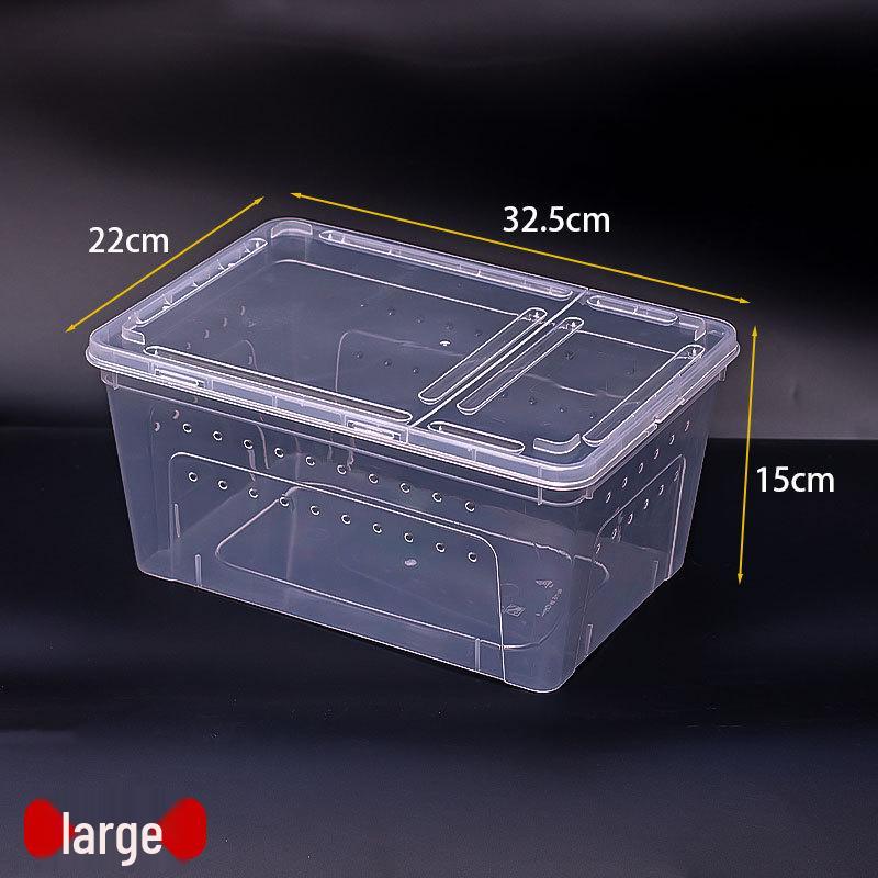 Transparent Multi-Size Handheld Pet Breeding Box and Tank for Turtles, Goldfish, and Hamsters