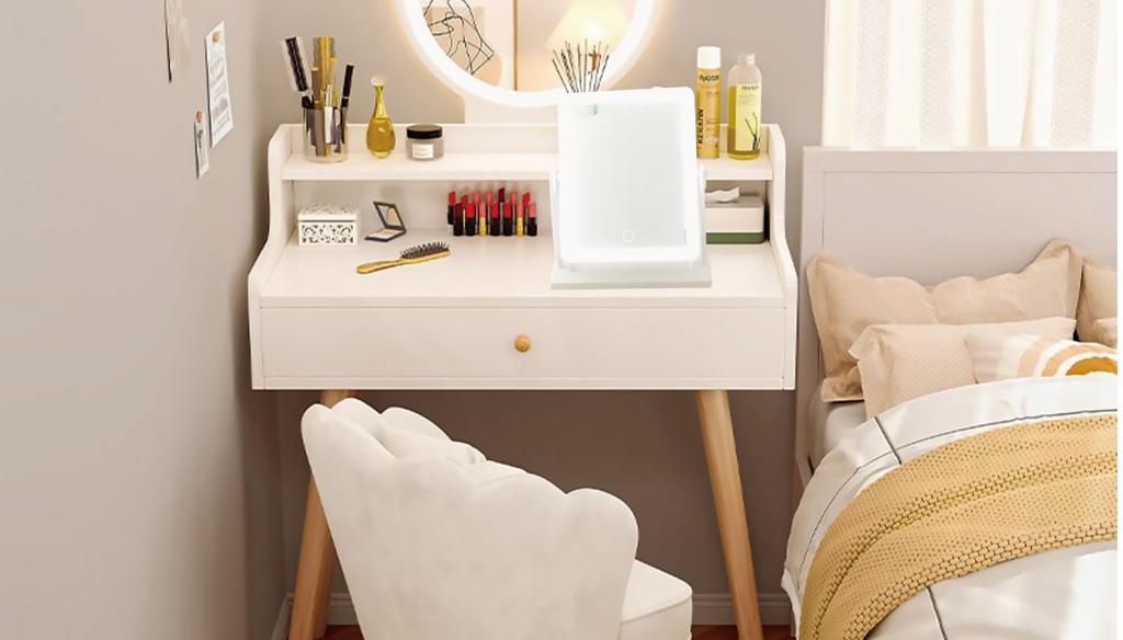 Trade One 30820 Tabletop Makeup Touch Brightness Angle LED Light Up Tabletop Mirror Mirror, Mirror, Lighted, Type, Adjustment, Adjustment, (Battery