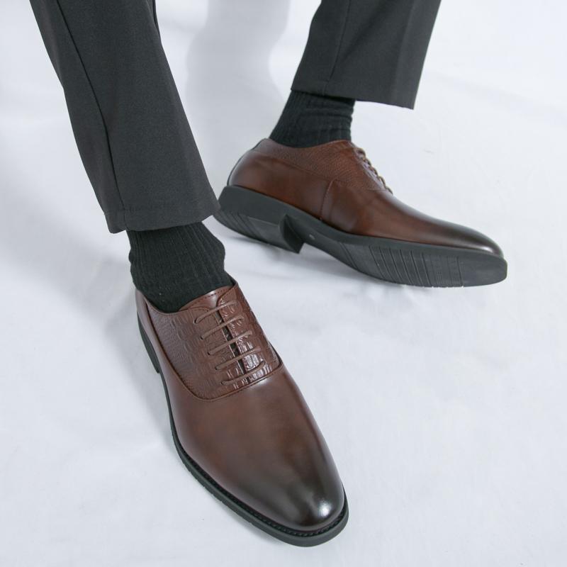 Men Dress Derbys Formal Business Leather Shoes Black Tuxedo Wedding Shoes Plus Size