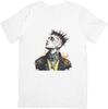 Punk Rock Musik Unisex Passform für Männer Frauen Qualitätsbaumwolle T-Shirt Weiß.