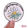 Pink Letter Patch DIY Summer Vibes Embroidered Patches Iron On Patches For Clothing Thermoadhesive Patches Cartoon Sew Bagdes