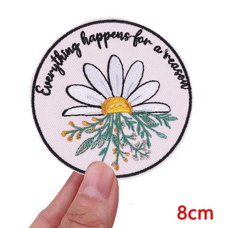 Pink Letter Patch DIY Summer Vibes Embroidered Patches Iron On Patches For Clothing Thermoadhesive Patches Cartoon Sew Bagdes