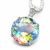 Natural Topaz 72ct Round Cut 925 Sterling Silver Pendant Certified
