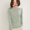 Vielseitiger niedriger Rundhals Skinny Shirt Damen Locker Einfarbig Pullover Unterhemd Dünnes Oberteil Strickpullover Pullover
