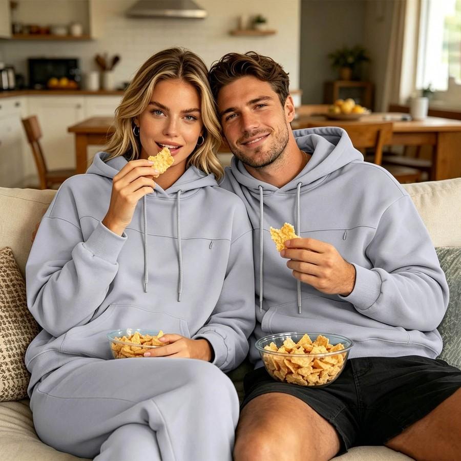 Women's Oversized Zip-Up Hoodie with Large Pockets for Fall Winter