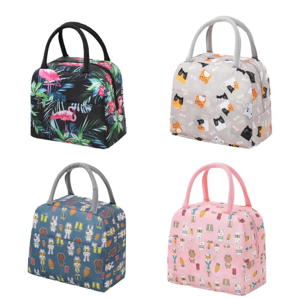 Colorful Insulated Large Capacity Lunch Bag with Aluminum Foil Thickened Bento Bag, Insulated Lunch and Storage Bag