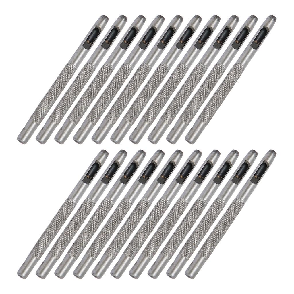 20pcs Leather Hole Punch Professional Carbon Steel Leather Hollow Punch Tool for Leather Gasket Belt Fabric Paper Plastic