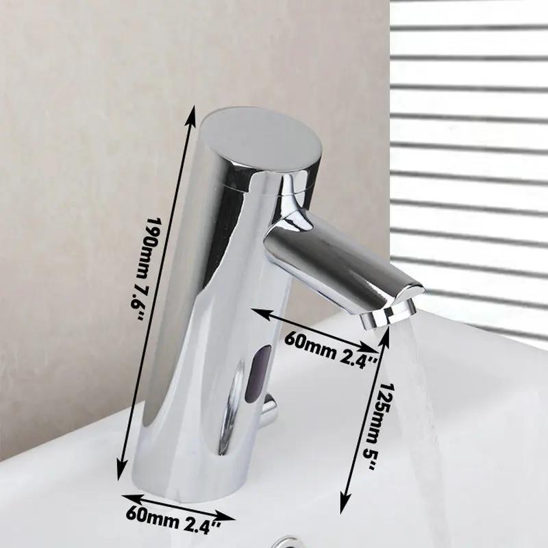 YANKSMART Golden Plated Solid Brass Automatic Sensor Free Touch Chrome Polish Bathroom Basin Sink Faucet Water Mixer Tap Faucet