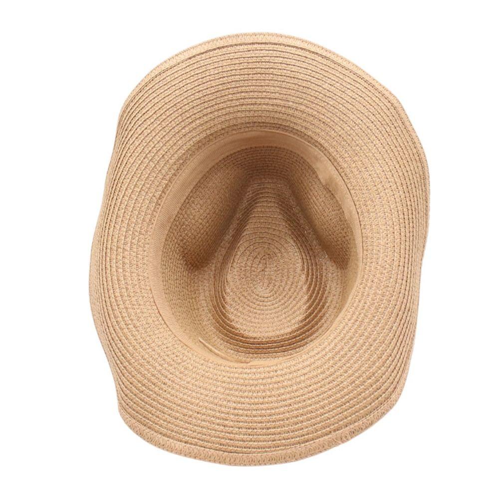 Summer Straw Cap Wide Brim Sun Hat Casual Beach Panama Hat