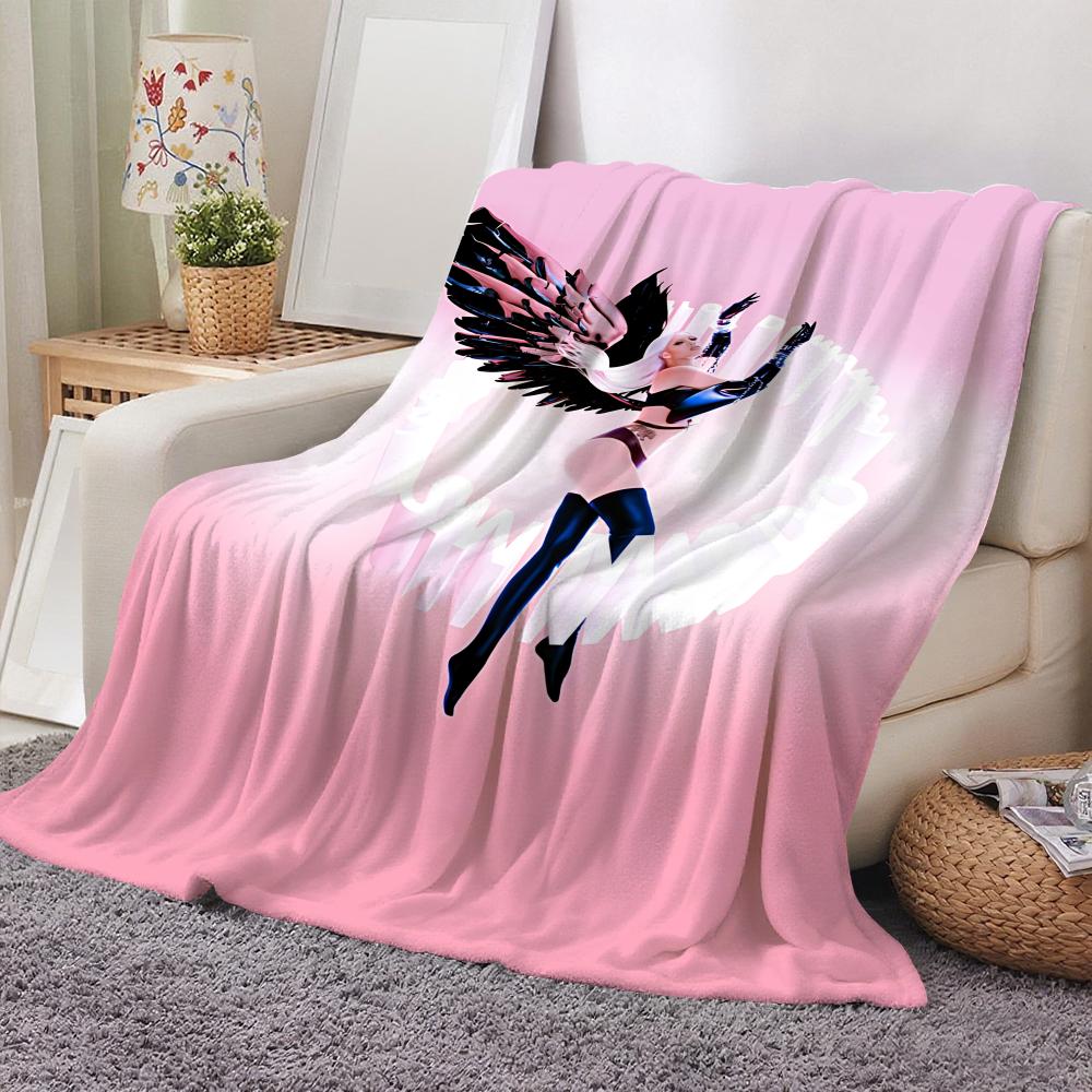 Album Cover K-Kali U-Uchis Throw Flannel Throw Blanket: Soft Kid-Friendly Warm Anti-Static All Season Washable Couch Bed Home