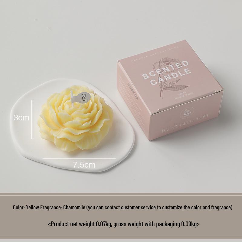 Peony Scented Handmade Candle - Creative Mother's Day Gift & Fragrance Ornament