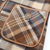 Pasite Women's Mid-Length Plaid Double-faced Wool Coat