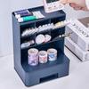 6-Grid Oblique Pen Holder Solid Color Cosmetics Storage Box Stationary Organizer  Home