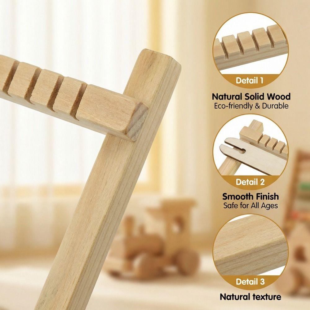 Minimalist Wooden Wooden Weaving Loom Detachable Mini Hand-Knitting Machine Lightweight DIY Weaving Tool Educational Use