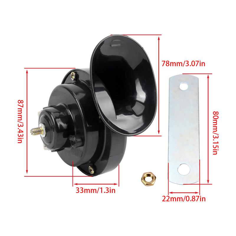 Universal Motorcycle 12V High Pitched 60dB Snail Trumpet Waterproof Electric Horn Speaker Truck Bicycle ATV Scooters Accessories