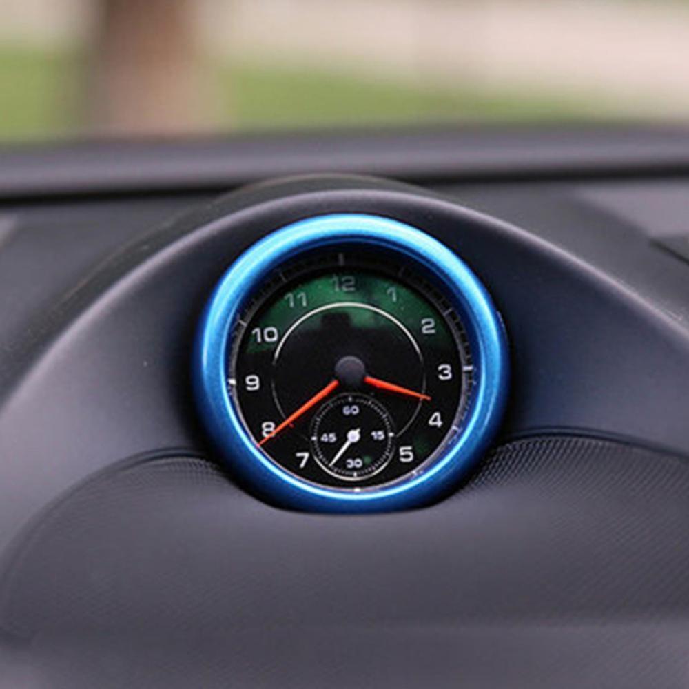 Aluminium Alloy Car Clock Decoration Ring Stopwatch Compass Stopwatch Sticker Trim For Porsche Cayenne Macan Panamera 911 718