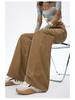 Jeans Larghi a Zampa Retro Khaki da Donna con Tasche Multiple per la Primavera