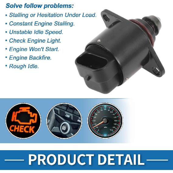 Car Idle Air Control Valve for Chevrolet Camaro 1995-1997 for Chevrolet Impala 1995-1996 Replace No.19333273 IACV Idle Motor Idle Air Control Valve