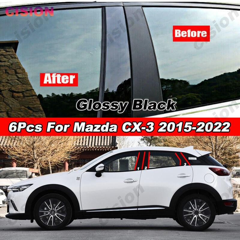 

Для Mazda CX-3 CX3 2015-2022 6x автомобильная дверная оконная колонна BC стойка стойки крышки отделка черного углерода с зеркальным эффектом ПК