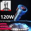 MKO 120W Metal Car Charger for Apple & Android with PD USB Pass-through and Cigarette Lighter Converter.