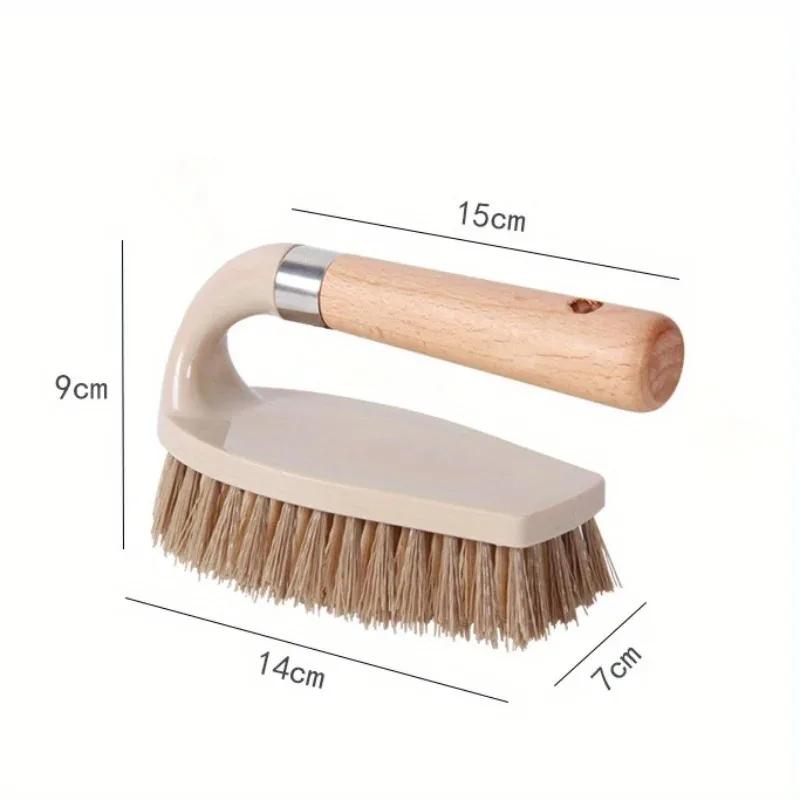 Wooden Cleaning Brush Multifunctional Log Color Shoe Washing Laundry Cleaning Brush Bathroom Floor Decontamination Brush.