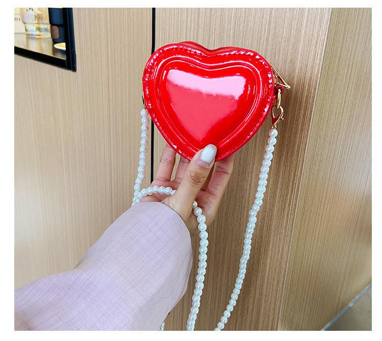 2024 Neue Mode Herzförmige Mini-Tasche Für Damen Stilvolle Perlen Schulter Crossbody-Tasche