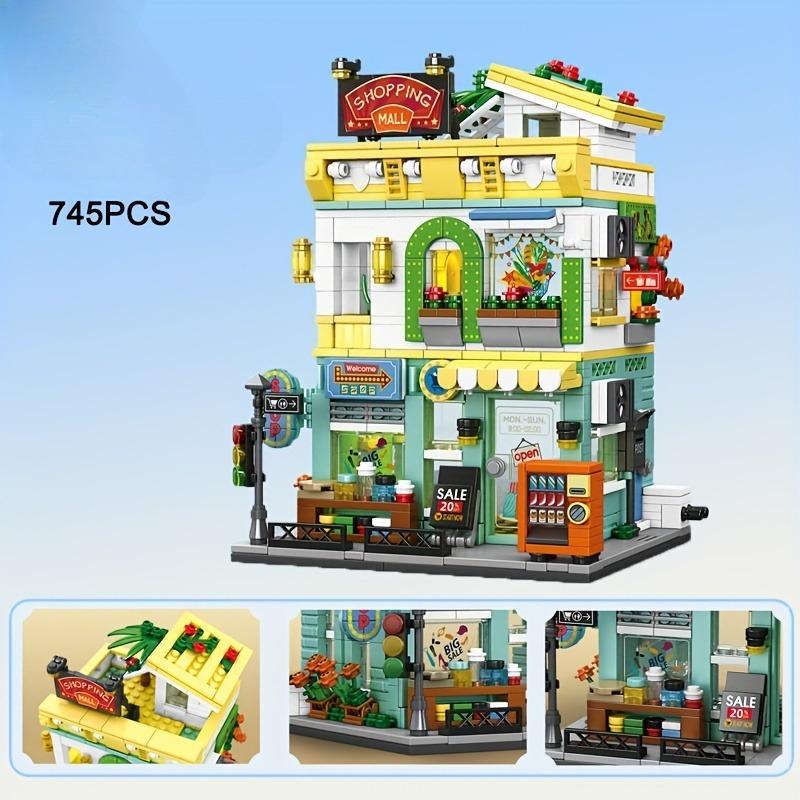 City Shop Street View Building Blocks Kit Brick Mini Blocks Construction Toys Architecture House Store Model Idea Gifts