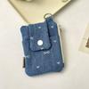 Denim Card Holder Multiple Card Slots ID Card Bank Card Protective Cover Small Coin Purse Wallet Key Organizer