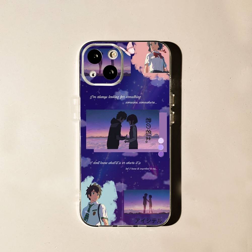 Anime your N-names Phone Case For iPhone 16,15,14,13,12,11 Plus,Pro,Max,XR,XS,X,7,8 Plus,SE,Mini Soft Transparent Cover