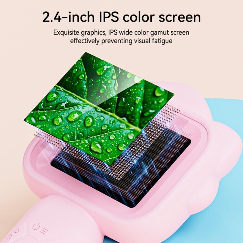 500x Magnification Microscope Handheld Magnifying Glass Support PC Educational Science Toys Pocket Microscopes for Kids