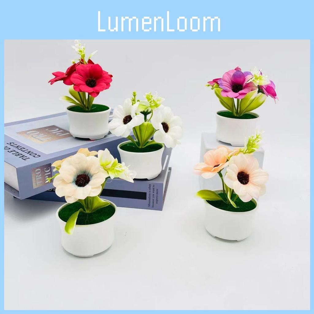 Faux Realistic Chrysanthemum Potted Plant Durable Indoor Home Wedding Decor