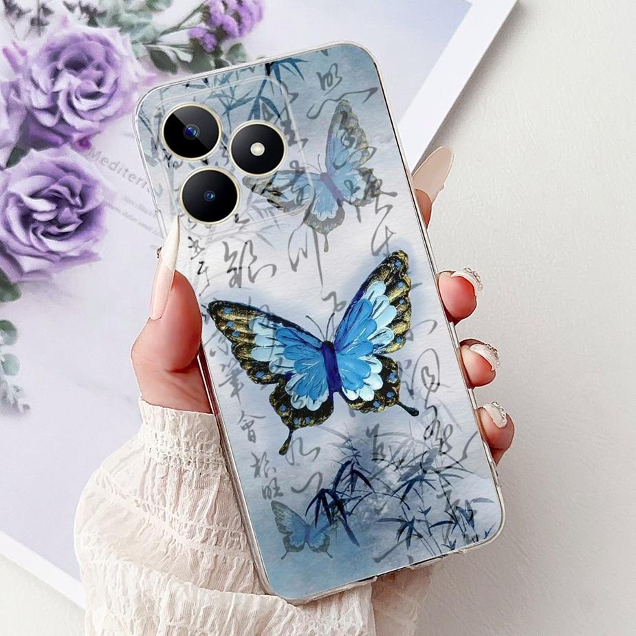 Für Realme Note 50 Hülle RMX3834 Niedliche Katze Bemalte Abdeckung Klare Silikon Weiche TPU Handyhülle Für Realme Note 50 Note50 Fundas Coque