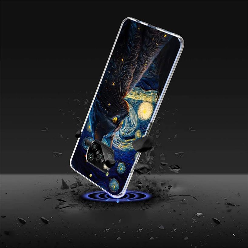 Black Cat Cartoon Cute Phnoe Case for Xiaomi Poco X5 X6 X7 Pro X4 Gt F7 Ultra M8 M7 Redmi 15C 15 13C 13 12C 12 Unique Cover Coqu