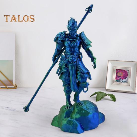 

3D-печатная фигурка Укуна Великие мудрецы, равные небесам Статуэтка Скульптура Короля обезьян Модель Настольное украшение Орнамент Игровая периферия