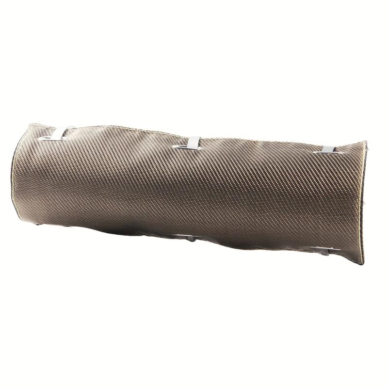 

6 X 12 Exhaust Heat Shield Titanium Color Basalt Fiber Pipe Shield Design