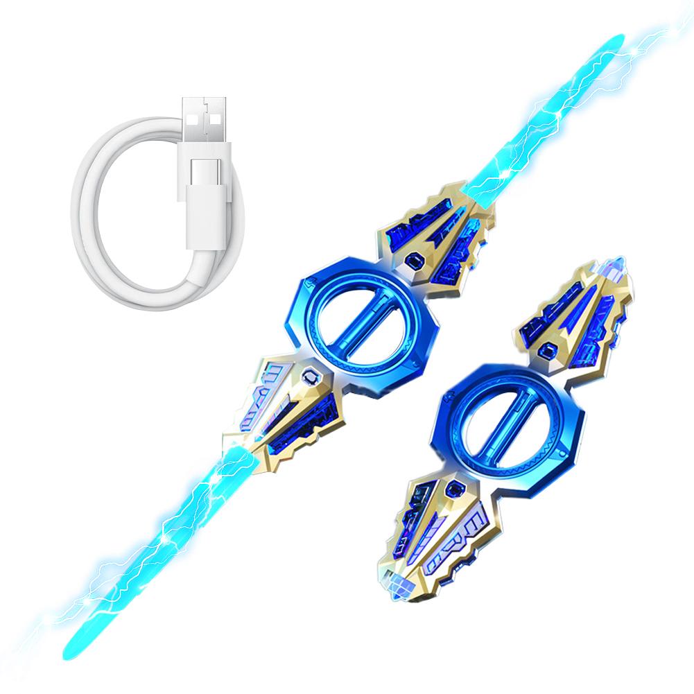 Flame Double-Edged Rotating Lightsaber Super Cool Gift Toy With Vibrant Multi-Colored Lightscool Sound Effects Boy Gift Toy