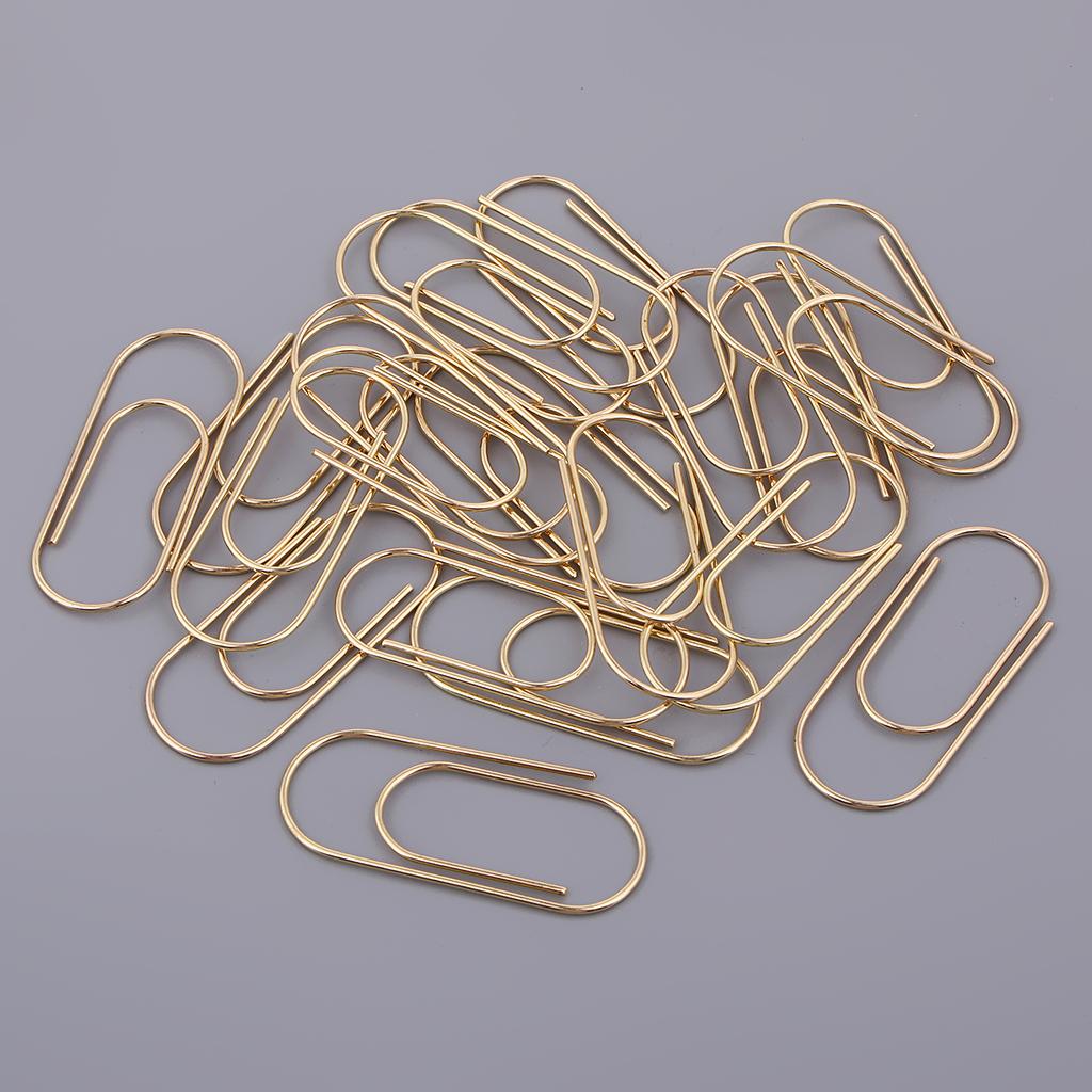 

20 Pieces Office Plain Paper Clips 50mm clip Jumbo Paperclips Gold for Office and Personal Use золотой
