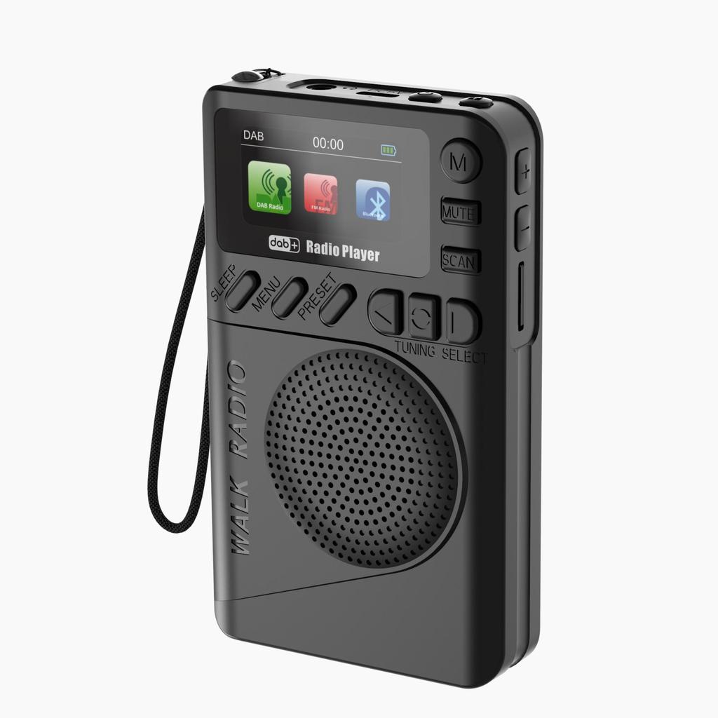 Mini Pocket DAB Digital Radio FM Receiver RDS with LED Display Portable MP3 Player Support TF Card Sleep Time Set