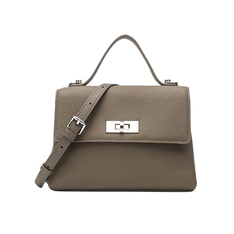 Niche 2025 New Kelly Bag Single Shoulder Premium Oblique Span Bag First Layer Cowhide Handbag Soft Leather Versatile Women's Bag
