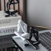 Houseeker Nordische Kunststoffstatue Denker Abstrakt Figur Handwerk Moderne Kunst Skulptur Wohnzimmer Schreibtisch Heimdekor Ornamente