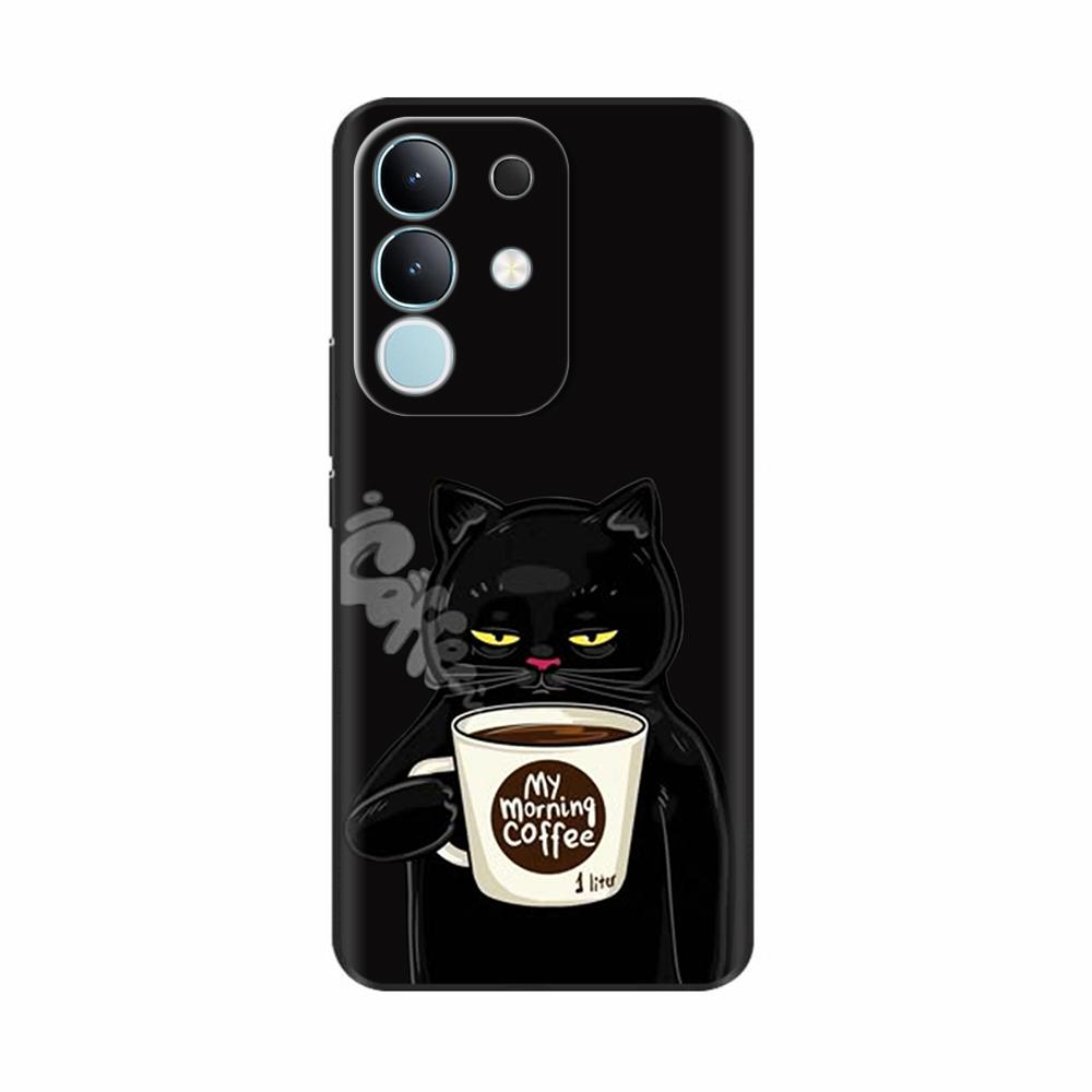 Pour Vivo Y29 4G Coque Mignon Panda Silicone Liquide Doux Étuis de Téléphone Pour Vivo Y29 4G Coques Y 29 Fundas Protection Dessin Animé Couverture Arrière