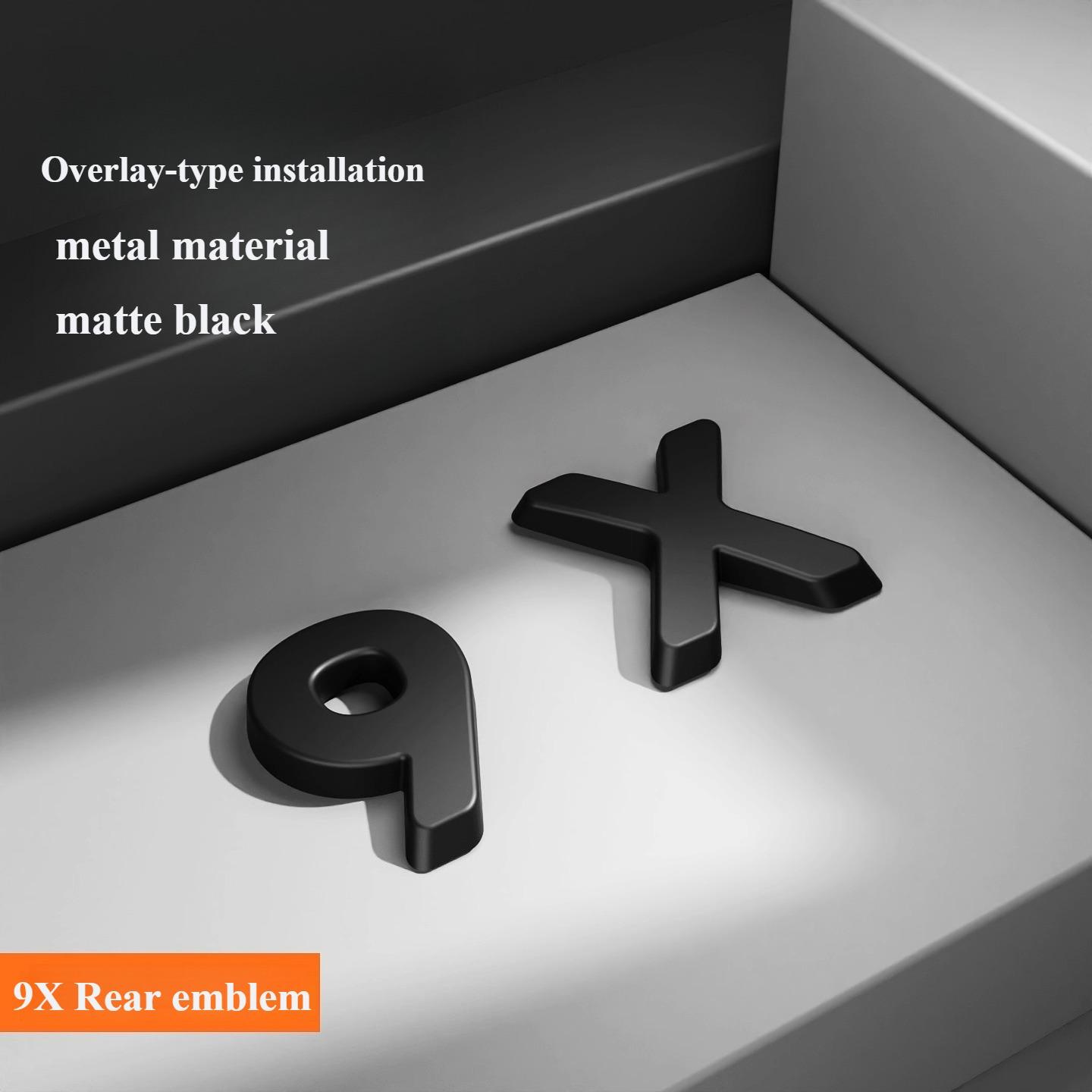 

For Zeekr 9X Car Badge Blackened Tail Logo Sporty Modified Letters Body Decoration Supplies