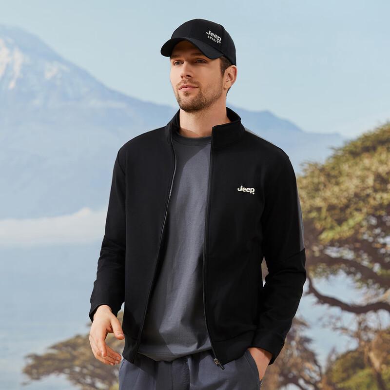 JEEP Men s Stand Collar Cardigan Sweatshirt 4XL