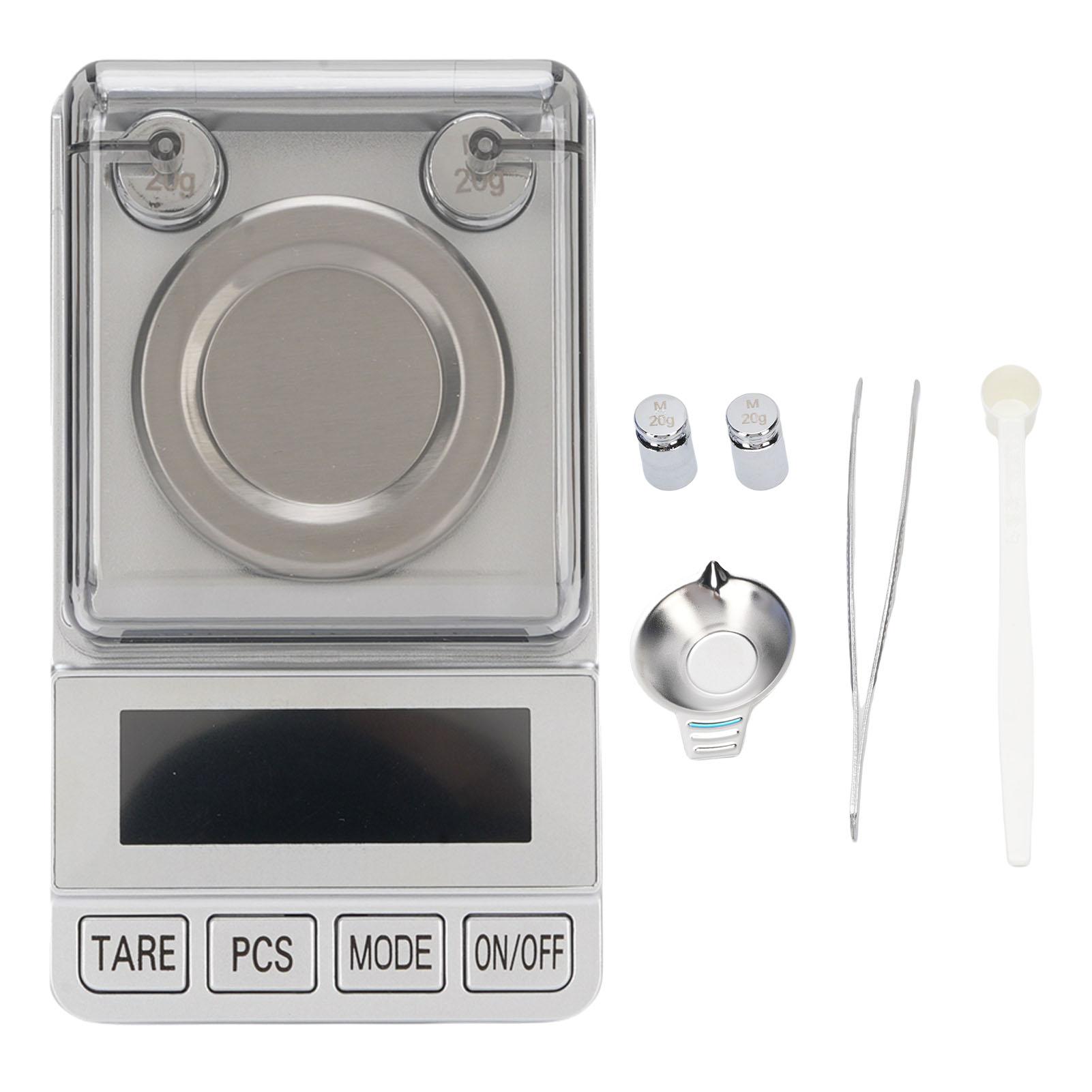 

Ювелирные весы 50 г 0,001 г ЖК-экран с подсветкой 6 единиц Многофункциональные карманные весы с откидной крышкой для