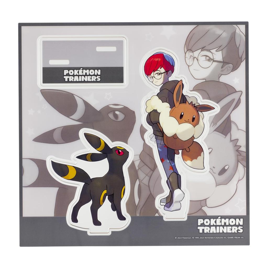 Pokémon Center Original Acrylic Stand: POKÉMON TRAINERS Button & Umbreon