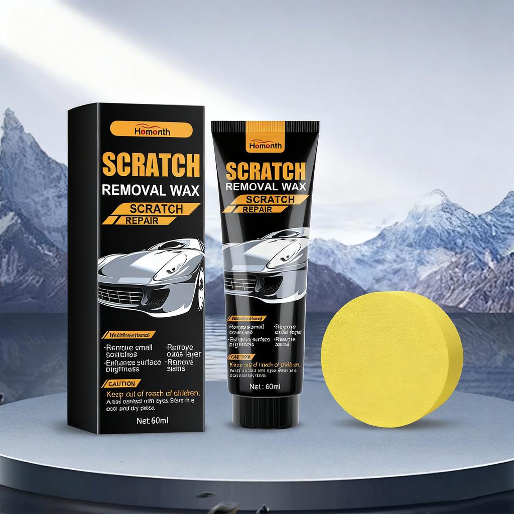 60ml Car Scratch Removal Wax Clean Oxide Layer Stain & Repair Scratch for Improves Automotive Gloss Restores Light