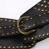 Retro Punk-stil perlebelte med uregelmessige maljer - Hot Girl Trend All-Match hult bredt belte