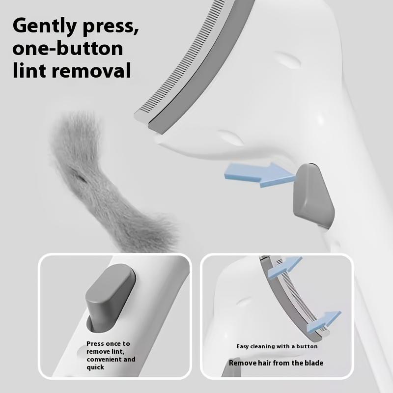 Pet Hair Remover Brush Fur Grooming Tool with Curved Blade for Shedding Control and Hair Thinning Suitable for Dogs and Cats