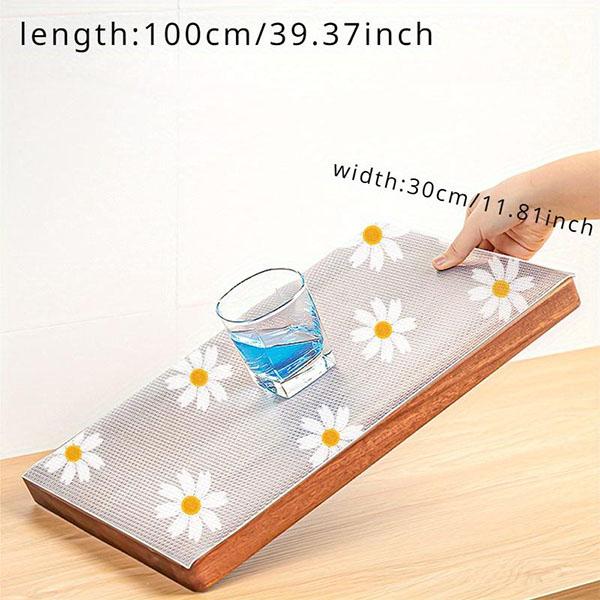 Rouleau de revêtement de tiroir d'étagère en plastique floral, imperméable, anti-poussière et antidérapant, pour armoire de cuisine, tapis de Table pour réfrigérateur résistant à l'humidité